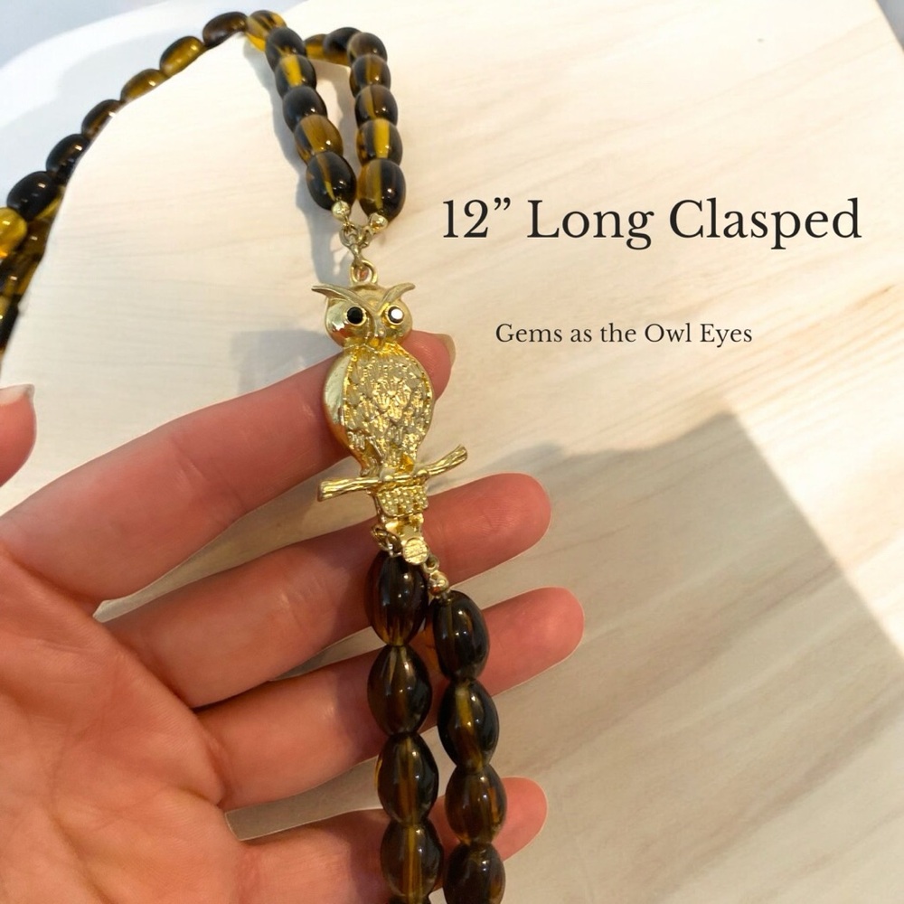 Camden Layne Vintage Brown Lucite Necklace - Picture 2 of 4
